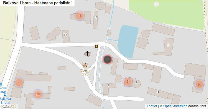 Balkova Lhota - mapa podnikání