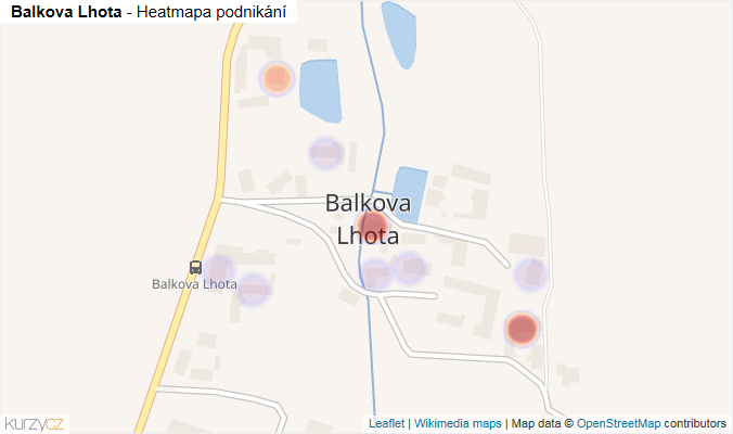 Mapa Balkova Lhota - Firmy v části obce.