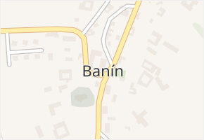 Banín v obci Banín - mapa části obce