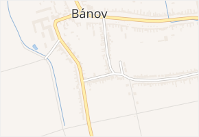Horní řádek v obci Bánov - mapa ulice