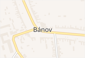 Lán v obci Bánov - mapa ulice