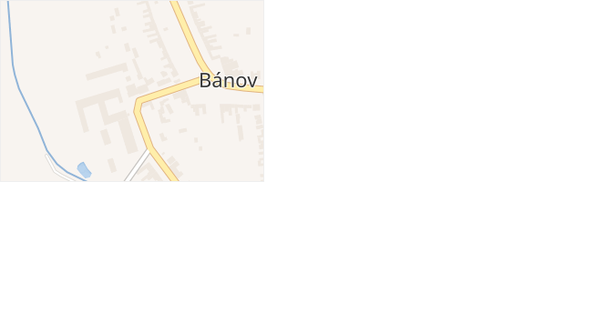 Na hradě v obci Bánov - mapa ulice