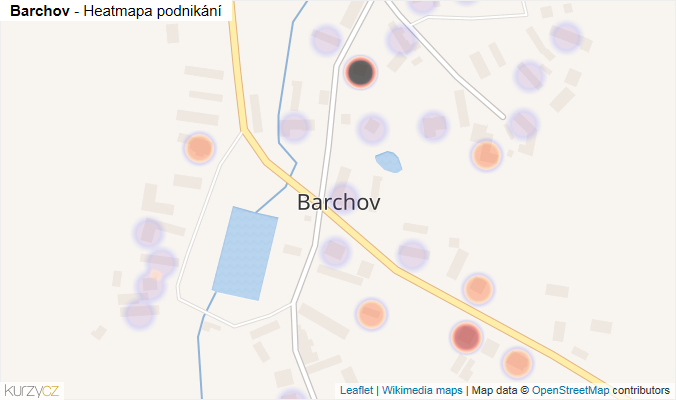 Mapa Barchov - Firmy v části obce.