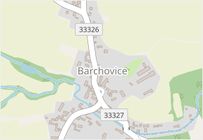 Barchovice v obci Barchovice - mapa části obce