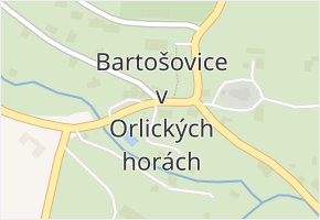 Bartošovice v Orlických horách v obci Bartošovice v Orlických horách - mapa části obce