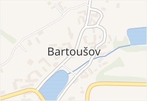 Bartoušov v obci Bartoušov - mapa části obce