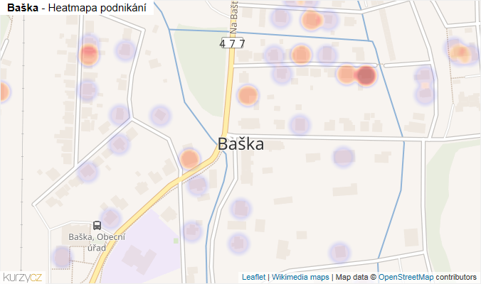 Mapa Baška - Firmy v části obce.