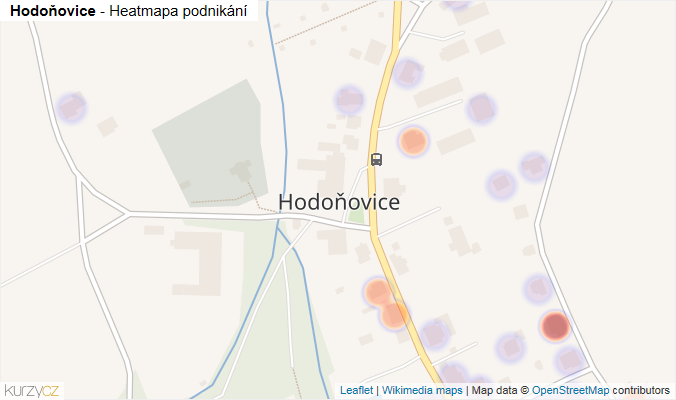 Mapa Hodoňovice - Firmy v části obce.