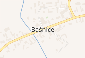 Bašnice v obci Bašnice - mapa části obce