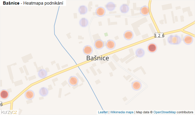 Mapa Bašnice - Firmy v části obce.
