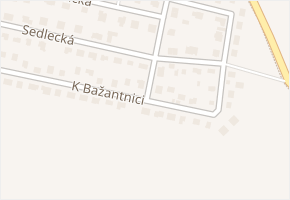 K Bažantnici v obci Bašť - mapa ulice