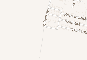 K Beckovu v obci Bašť - mapa ulice