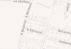 K Šíbrovce v obci Bašť - mapa ulice