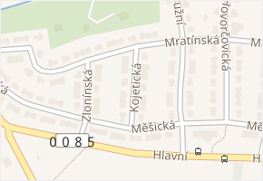 Kojetická v obci Bašť - mapa ulice