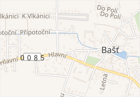 Obecní v obci Bašť - mapa ulice