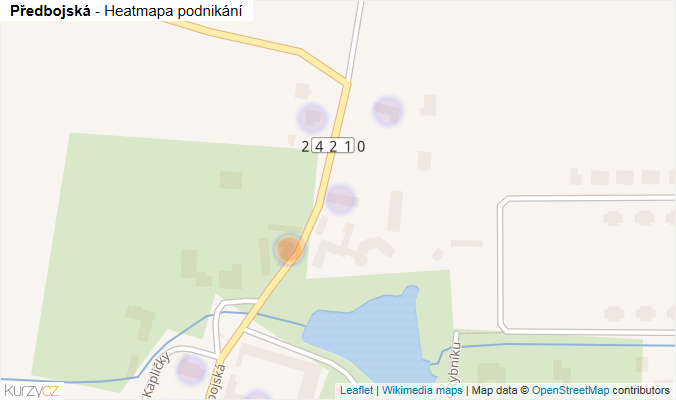 Mapa Předbojská - Firmy v ulici.