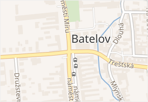 Batelov v obci Batelov - mapa části obce