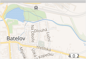 Dlouhá v obci Batelov - mapa ulice