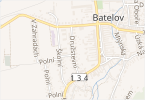 Družstevní v obci Batelov - mapa ulice