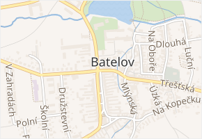 Jihlavská v obci Batelov - mapa ulice