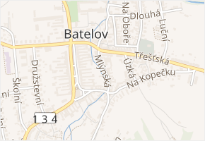 Mlýnská v obci Batelov - mapa ulice