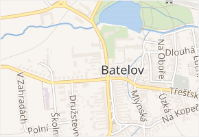 náměstí Míru v obci Batelov - mapa ulice