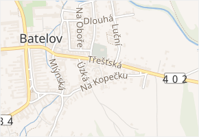 U Kovárny v obci Batelov - mapa ulice