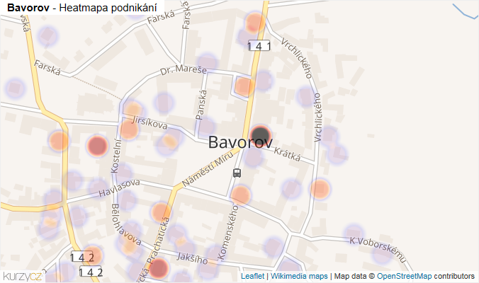 Mapa Bavorov - Firmy v části obce.