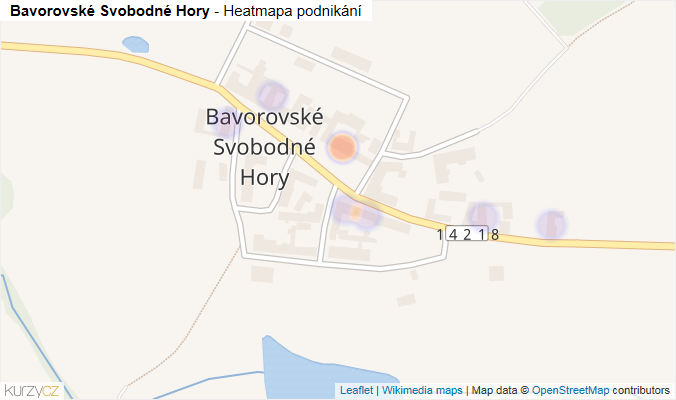 Mapa Bavorovské Svobodné Hory - Firmy v ulici.