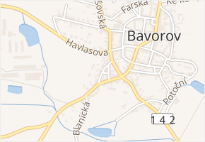 Husova v obci Bavorov - mapa ulice