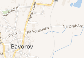 Ke koupališti v obci Bavorov - mapa ulice