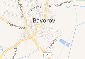 Komenského v obci Bavorov - mapa ulice