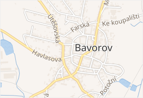 Kostelní v obci Bavorov - mapa ulice