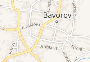 Náměstí Míru v obci Bavorov - mapa ulice