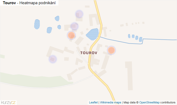 Mapa Tourov - Firmy v části obce.