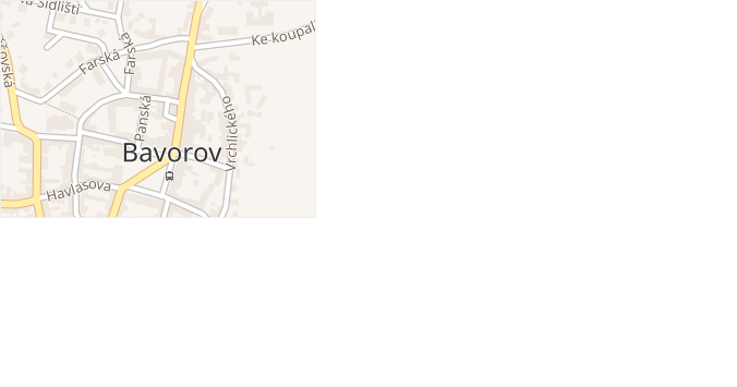 U Masných krámů v obci Bavorov - mapa ulice