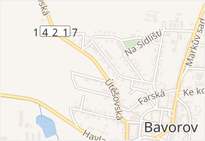 Útěšovská v obci Bavorov - mapa ulice