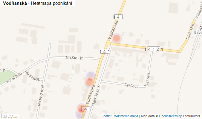 Mapa Vodňanská - Firmy v ulici.