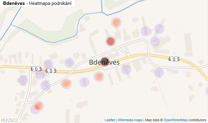 Mapa Bdeněves - Firmy v části obce.