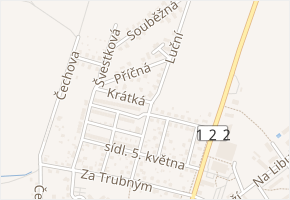 Krátká v obci Bechyně - mapa ulice
