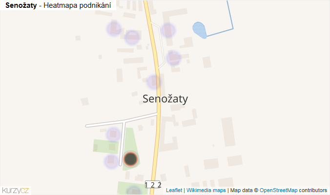 Mapa Senožaty - Firmy v části obce.