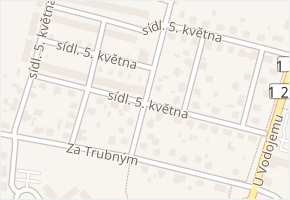 sídl. 5. května v obci Bechyně - mapa ulice