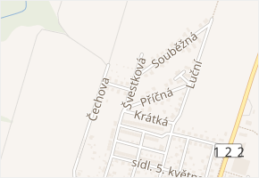 Švestková v obci Bechyně - mapa ulice