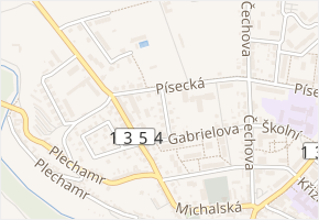 U Stadionu v obci Bechyně - mapa ulice
