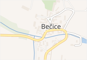 Bečice v obci Bečice - mapa části obce