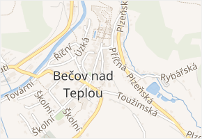 Kostelní v obci Bečov nad Teplou - mapa ulice