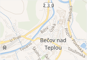 Říční v obci Bečov nad Teplou - mapa ulice