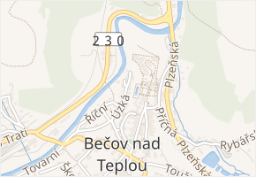 Úzká v obci Bečov nad Teplou - mapa ulice