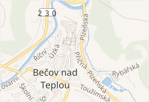 Zámek v obci Bečov nad Teplou - mapa ulice
