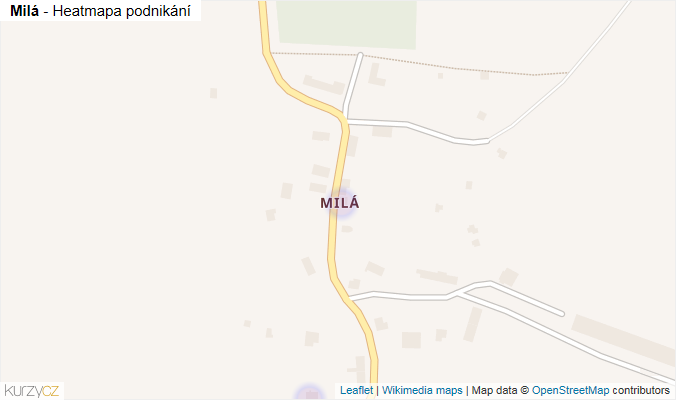 Mapa Milá - Firmy v části obce.